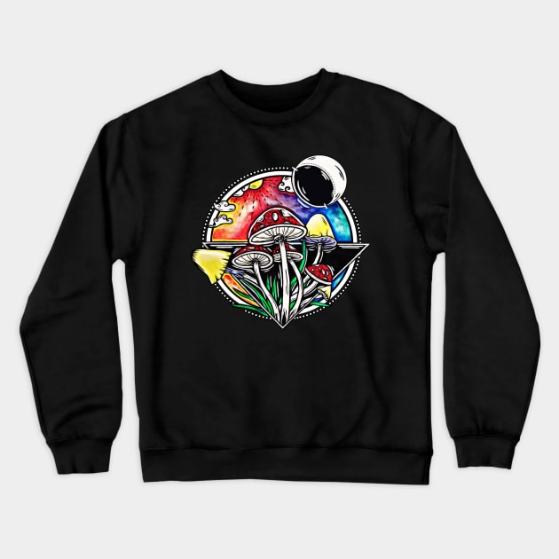 Tie dye Shrooms! Crewneck Sweatshirt by Prettielilpixie